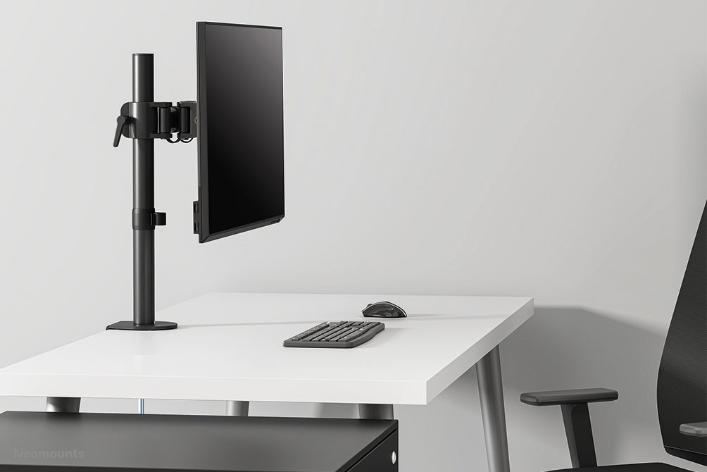 Neomounts Monitorarm, bis 27", VESA 75 × 75/100 × 100 mm, höhenverstellbar, schwenk-/drehbar, schwarz