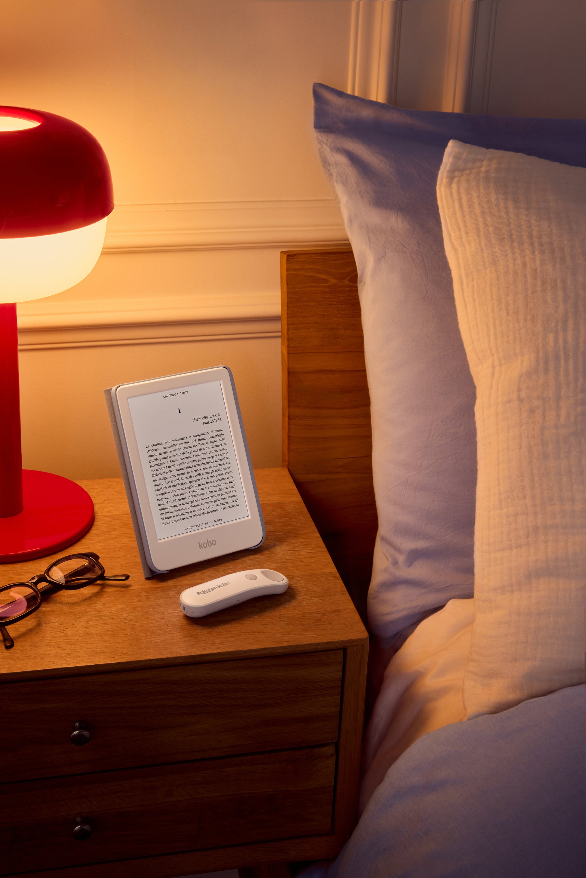 Kobo Fernbedienung (Bluetooth) für Kobo Clara/Libra/Sage/Elipsa – Weiss, 20 m Reichweite, AAA-Batterie