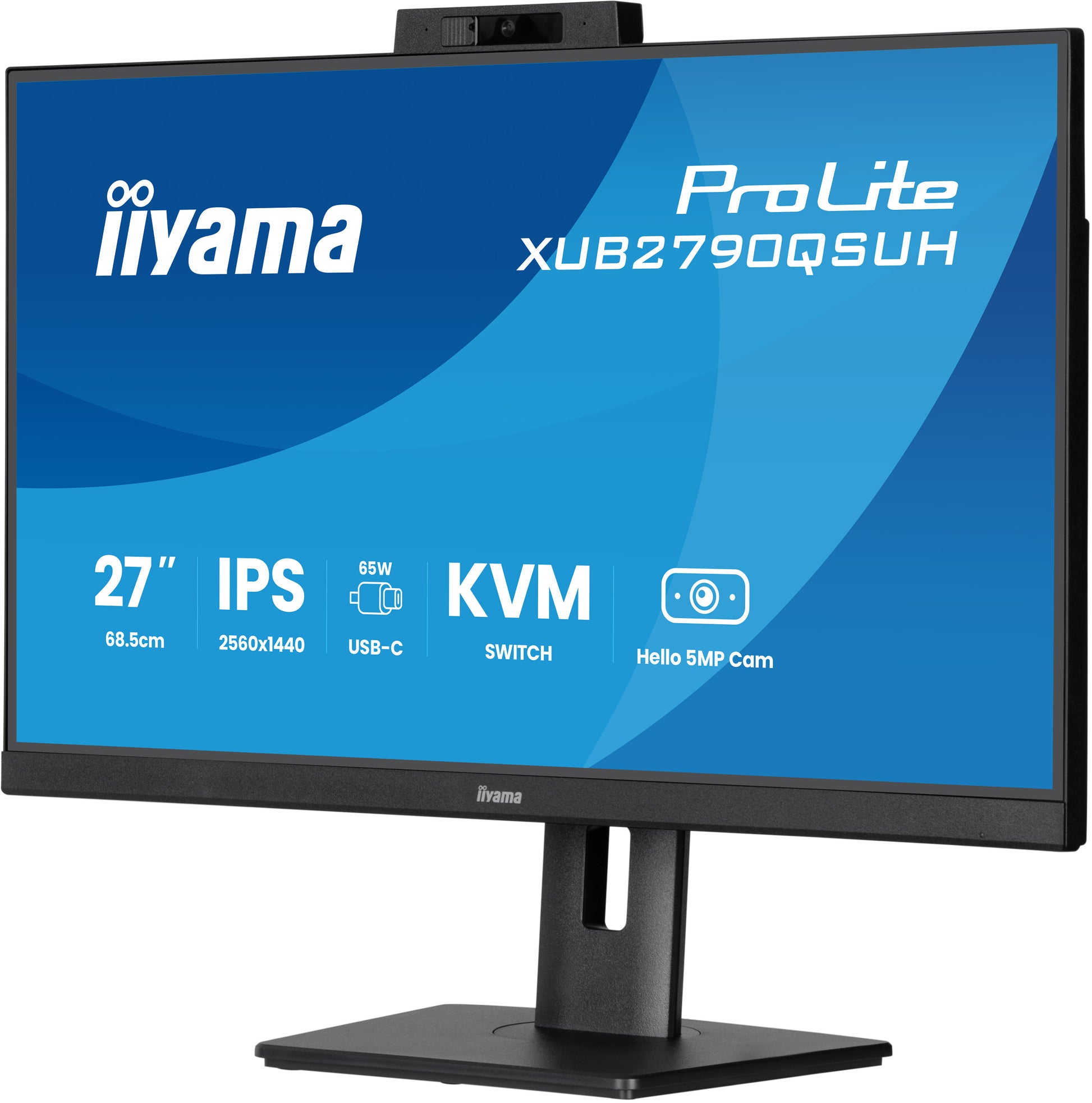 iiyama ProLite XUB2790QSUH-B2 – Monitor, 27", 2560 × 1440 (WQHD), IPS, 250 cd/m²