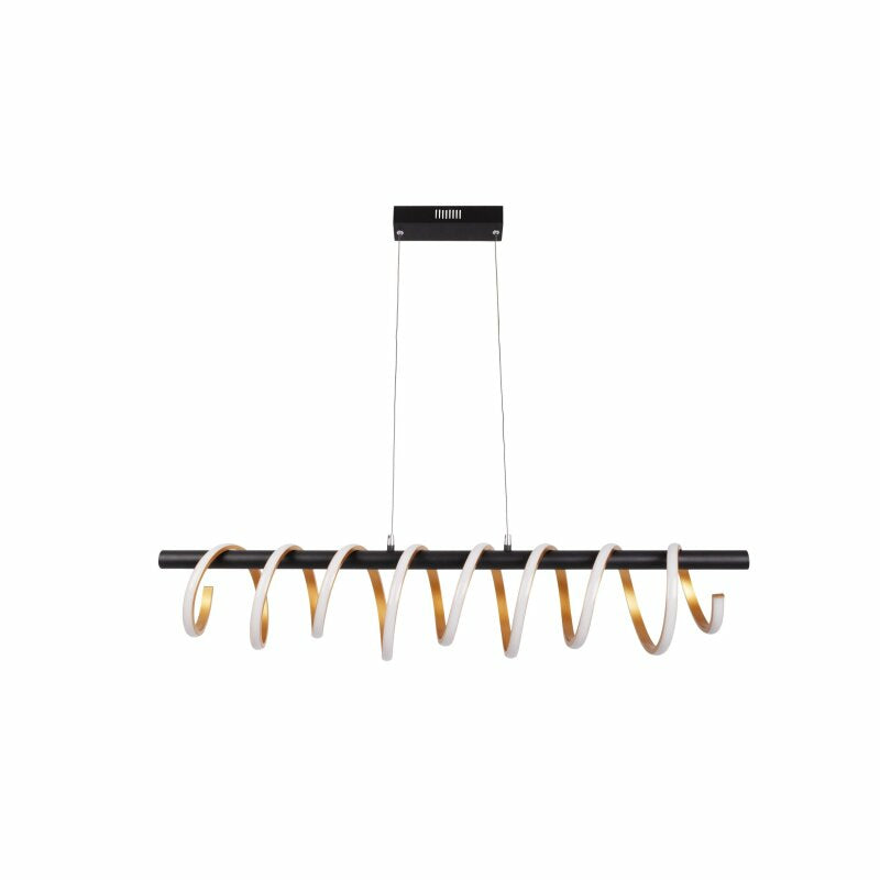 Näve Deckenleuchte – 100 × 20 × 150 cm, 5100 lm, 32 W, 2900 K, dimmbar, schwarz/gold, LED-Modul, Stufendimmung