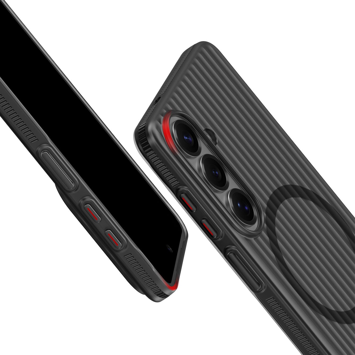 4smarts Backcover – für Samsung Galaxy S26+, MagSafe, PC, Schwarz, kabelloses Laden