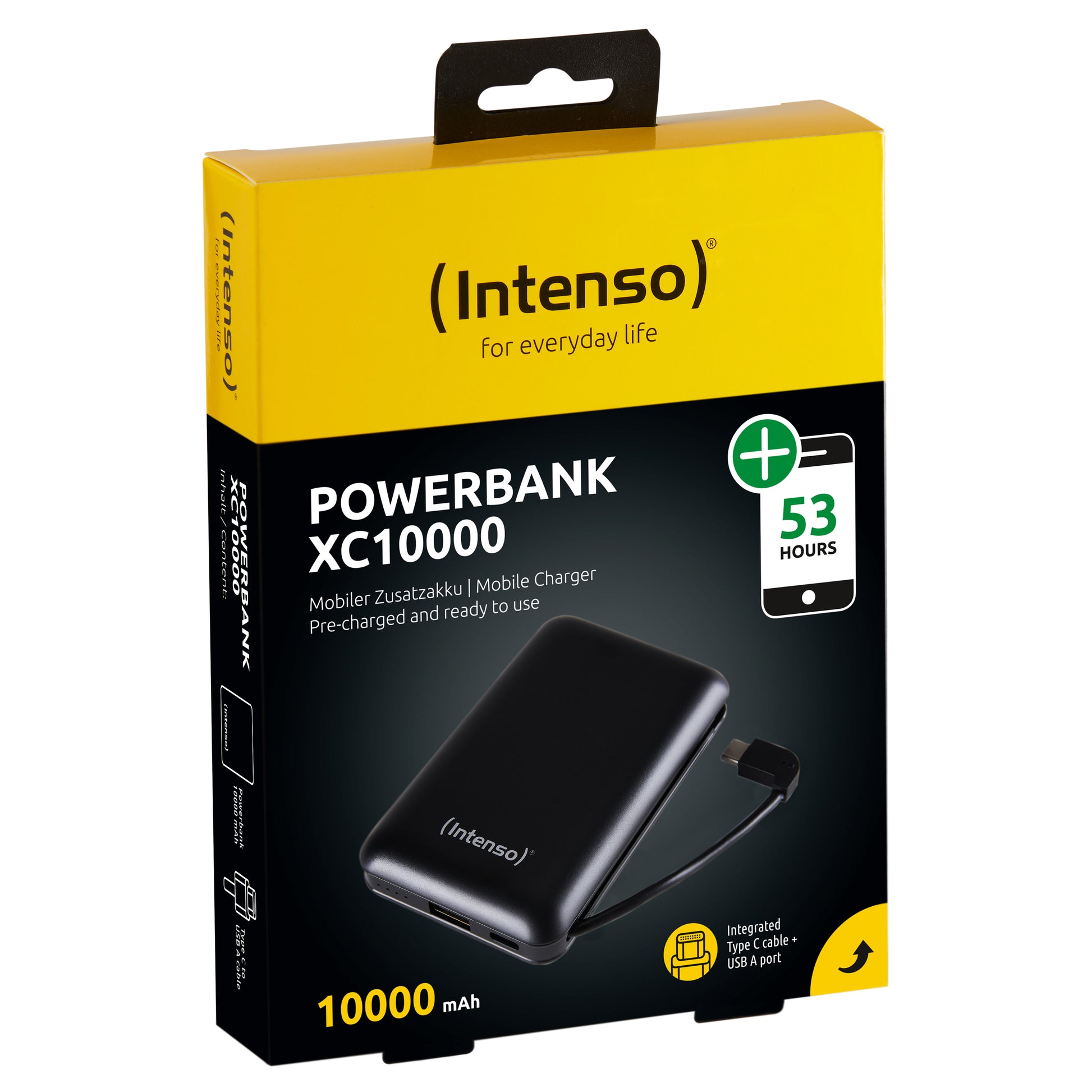 Intenso Powerbank – XC10000, 10'000 mAh, Schwarz