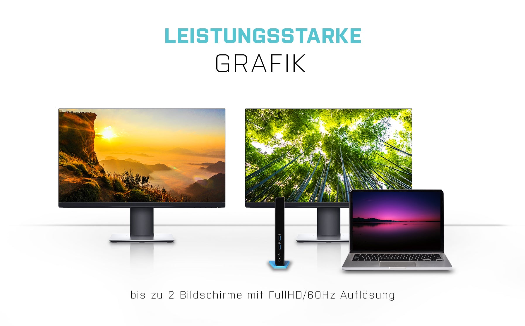 i-tec Dockingstation – USB-A, 2× HDMI, 6× USB-A, 3,5 mm Audio, GbE, für Windows/Mac/Linux