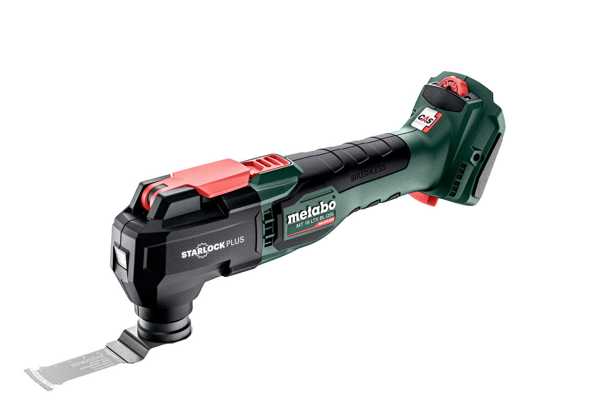 Metabo Akku-Multifunktionswerkzeug Solo – MT 18 LTX BL QSL, 18 V, Schwarz/Orange