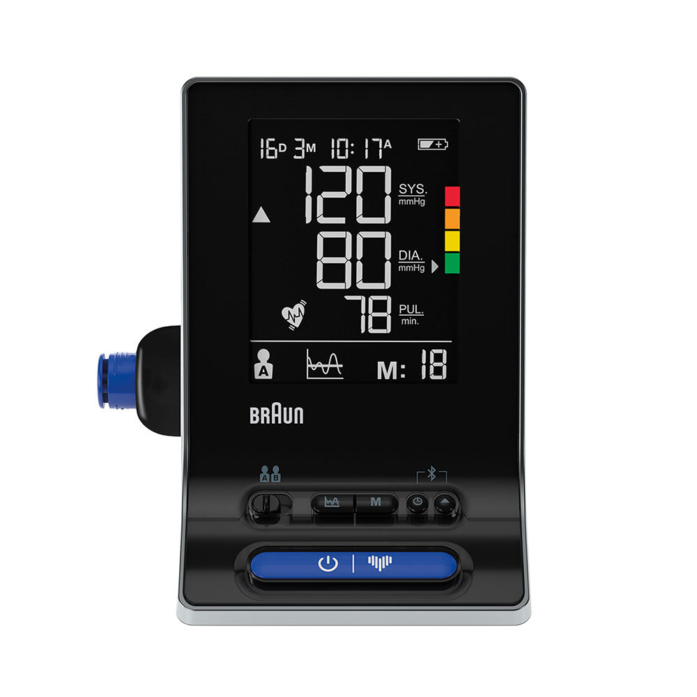 Braun Oberarm-Blutdruckmessgerät ExactFit 5 Connect – automatisch, Bluetooth, 2 Benutzer – schwarz