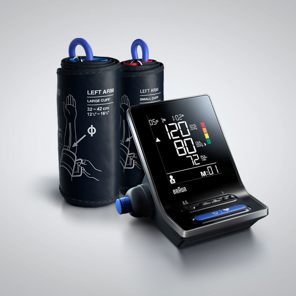Braun Oberarm-Blutdruckmessgerät ExactFit 5 Connect – automatisch, Bluetooth, 2 Benutzer – schwarz