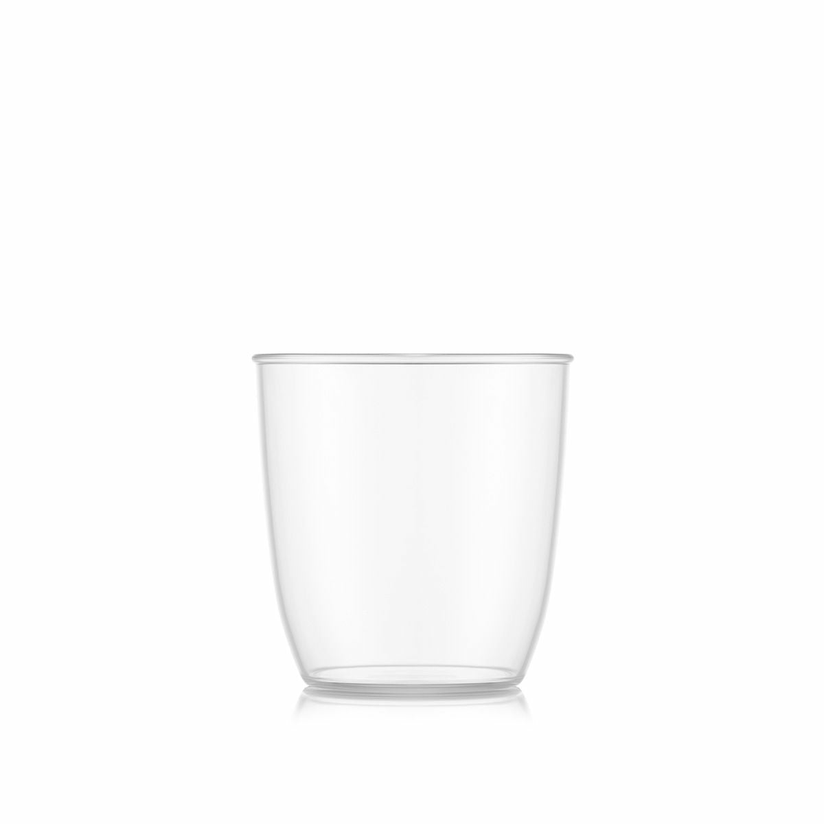 Bodum KVADRANT Becher – 4er Set, 200 ml, 7,3 × 7,3 × 7,2 cm, Kunststoff, Transparent, stapelbar