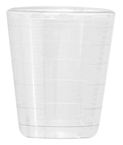 GLOREX Messbecher 30 ml, Kunststoff, Transparent, 20 Stk.