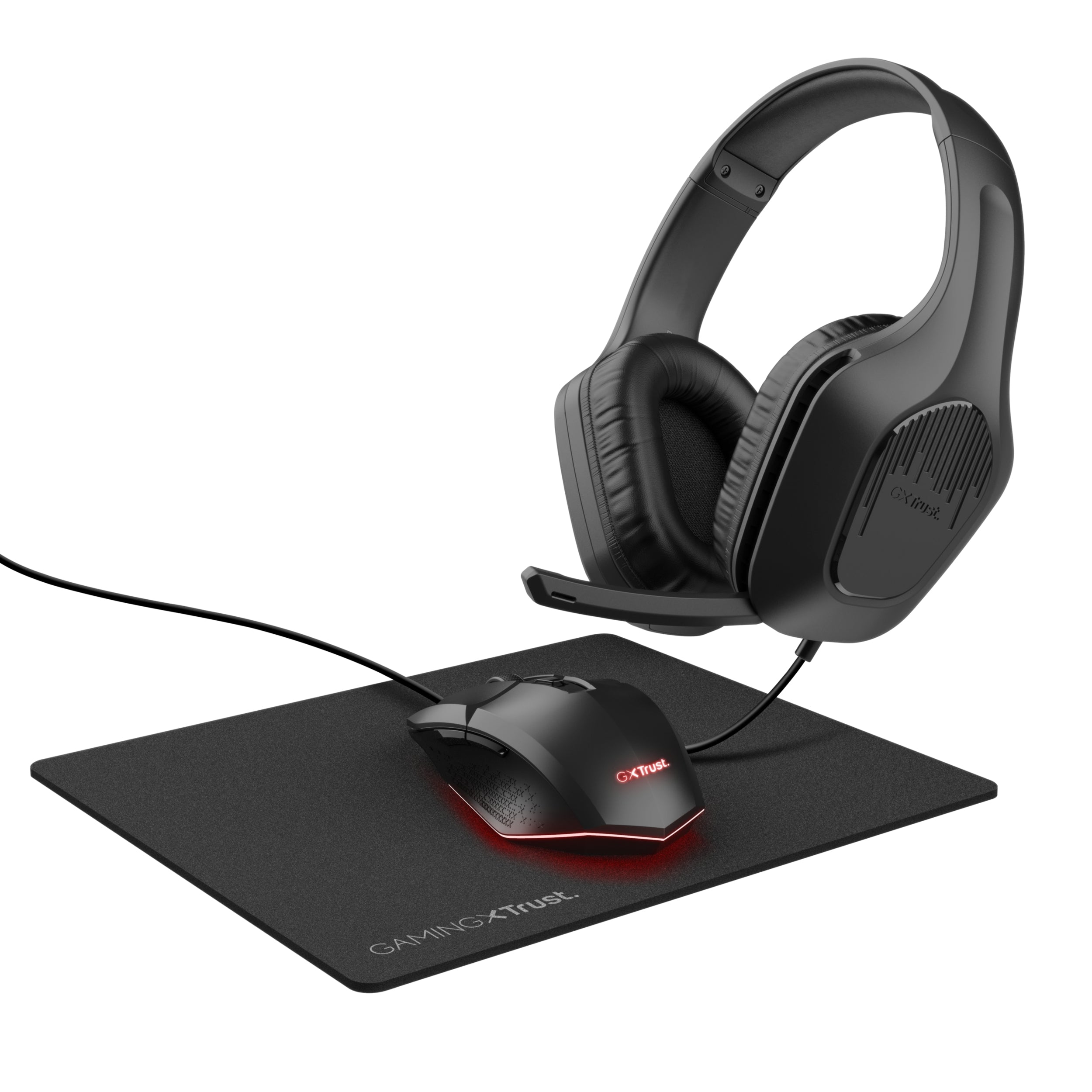 Trust GXT790 Gaming-Headset – On-Ear, Stereo, Kabelgebunden, 3,5 mm Klinke, Schwarz