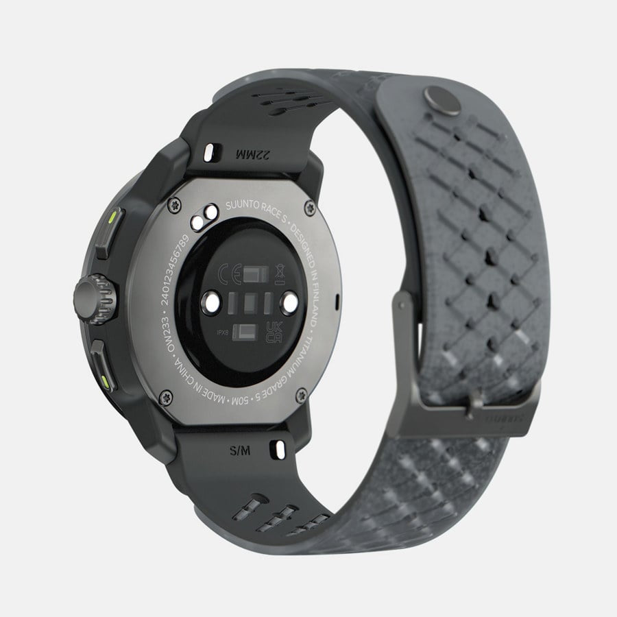 Suunto Race S 45 mm GPS – Fiberglas und Edelstahl Graphit, Sportband, 50 m