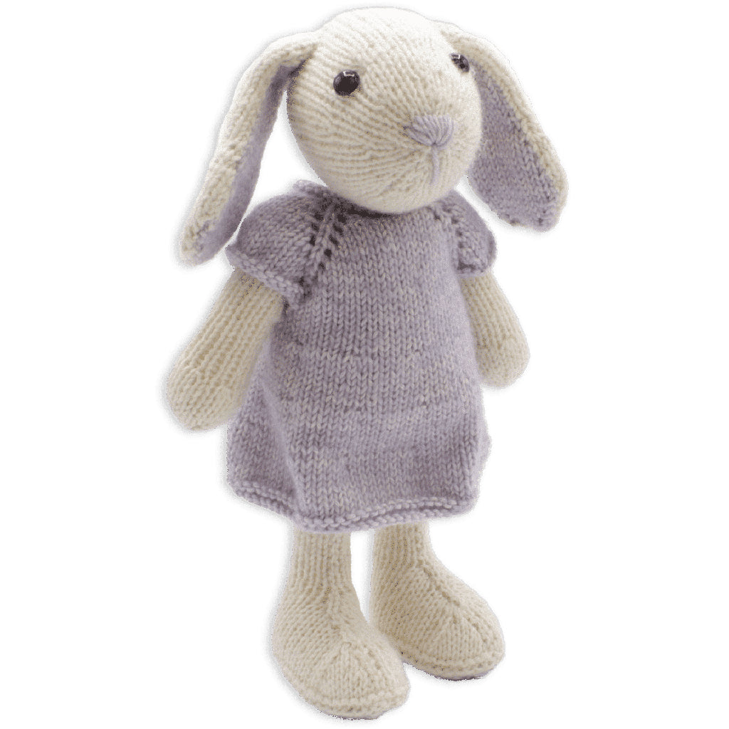 Hardicraft Strickset – Hase Chloe – 25 cm – lila, weiss