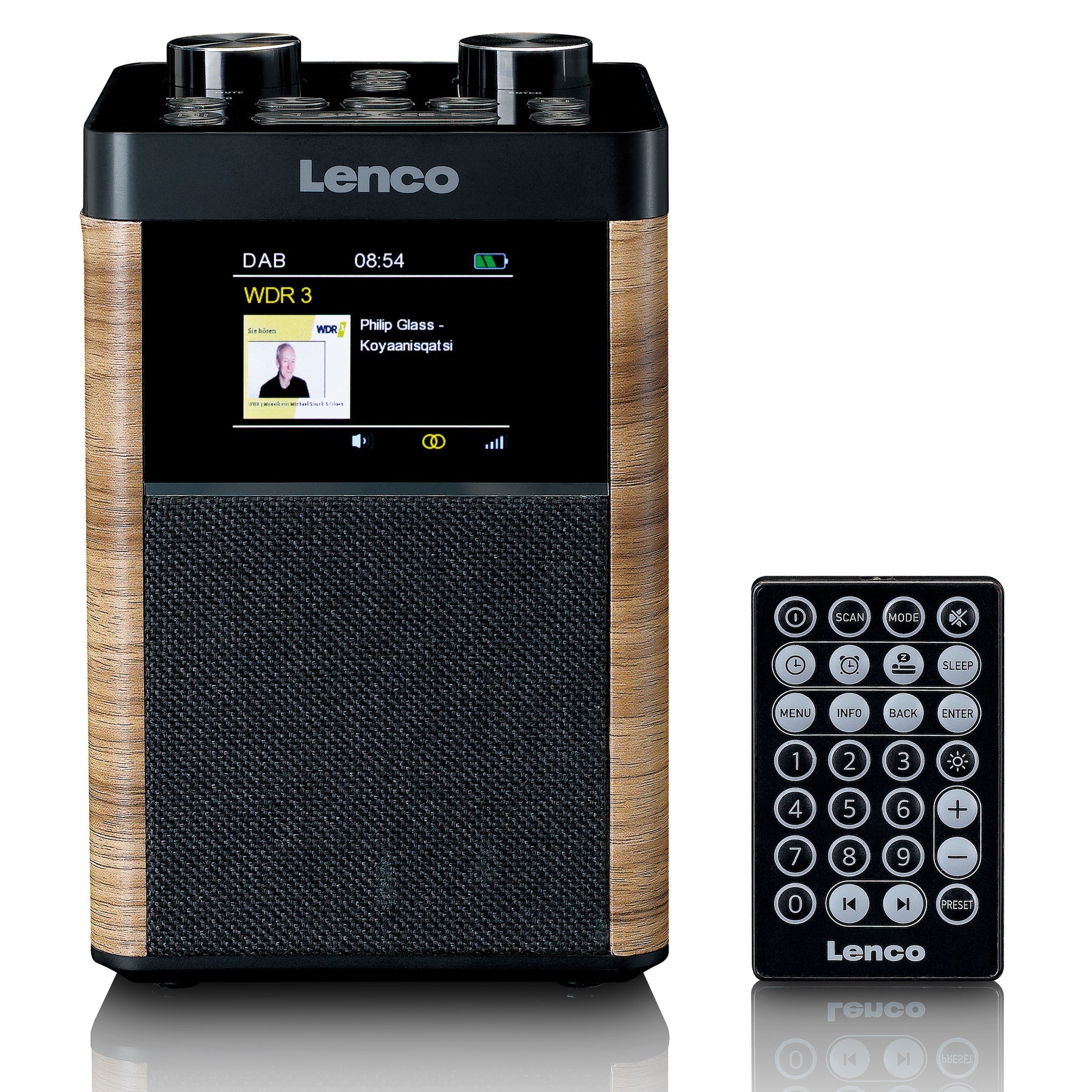 Lenco PDR-060WD – DAB-/Internetradio – Tischradio – DAB+, UKW, USB, Bluetooth – Schwarz