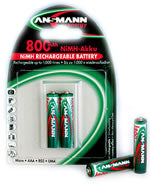 Ansmann AA Akkus, NiMH, 800 mAh, 1,2 V – 2 Stk.