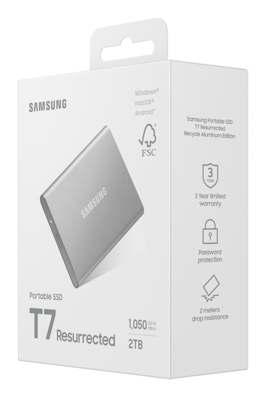 Samsung Externe SSD – 2 TB, USB Typ-C (USB 3.2 Gen 2), Hardwareverschlüsselung