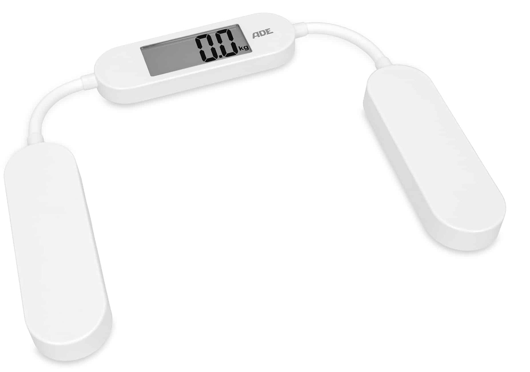 ADE Paketwaage BE2301 – Tragkraft 180 kg, Teilung 100 g, Wiegefläche 24,5 × 30 cm, Weiss