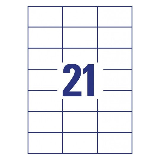 AVERY Zweckform 3652-10 – Etiketten A4 70 × 42 mm – Papier, weiss – permanent haftend – Laser/Inkjet