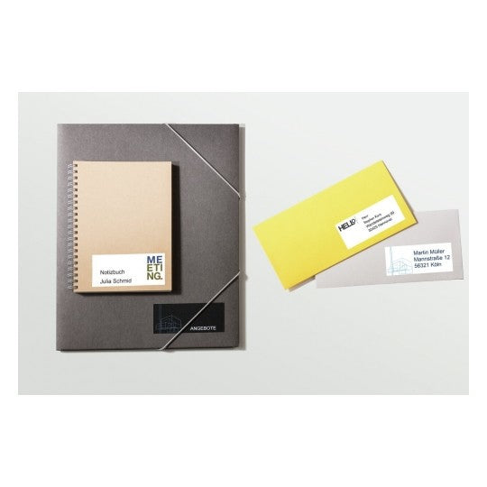 Avery Druckeretiketten, 105 mm × 48 mm, weiss, Papier, permanent, 120 Etiketten (10 Blatt)