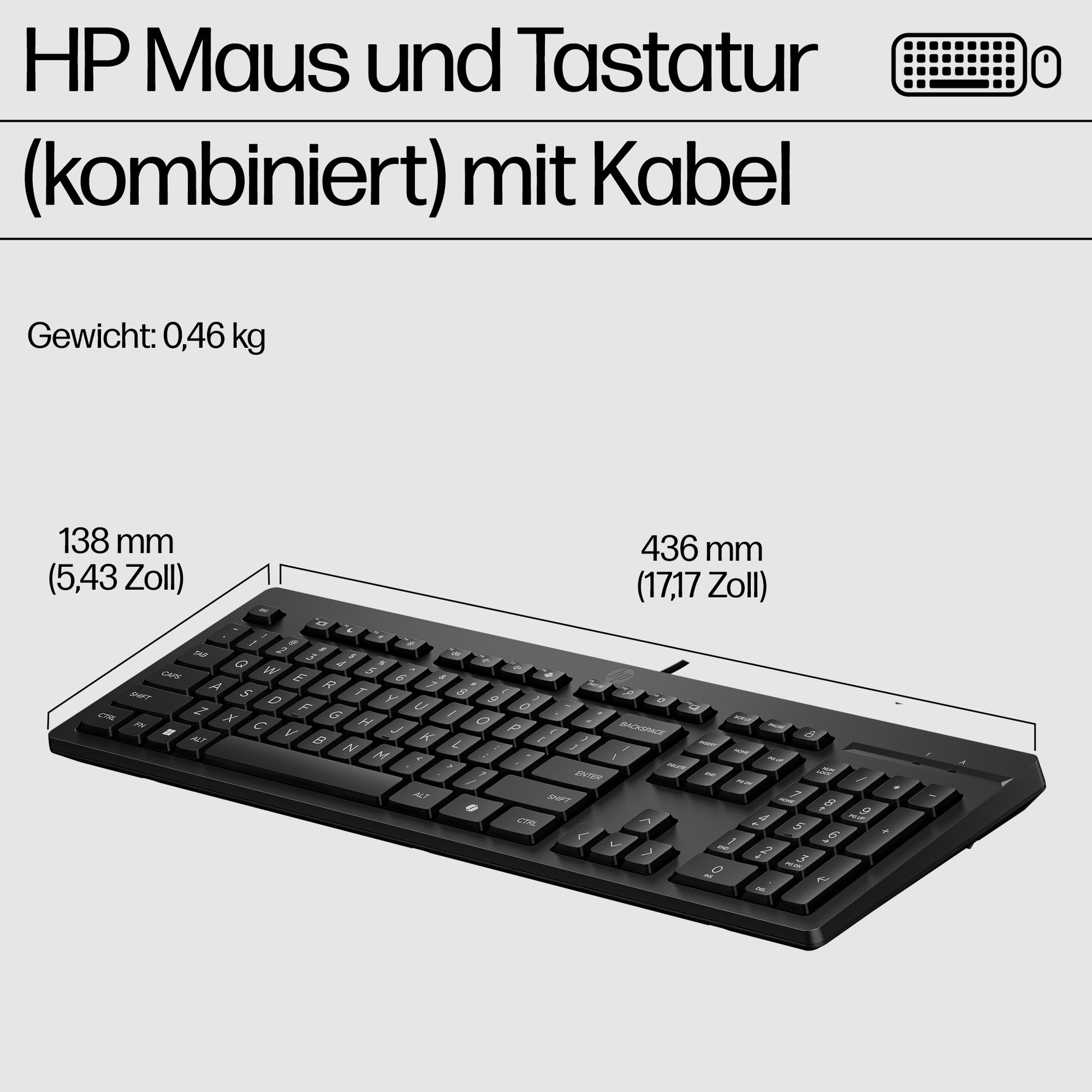 HP 225 G2 – Tastatur, kabelgebunden