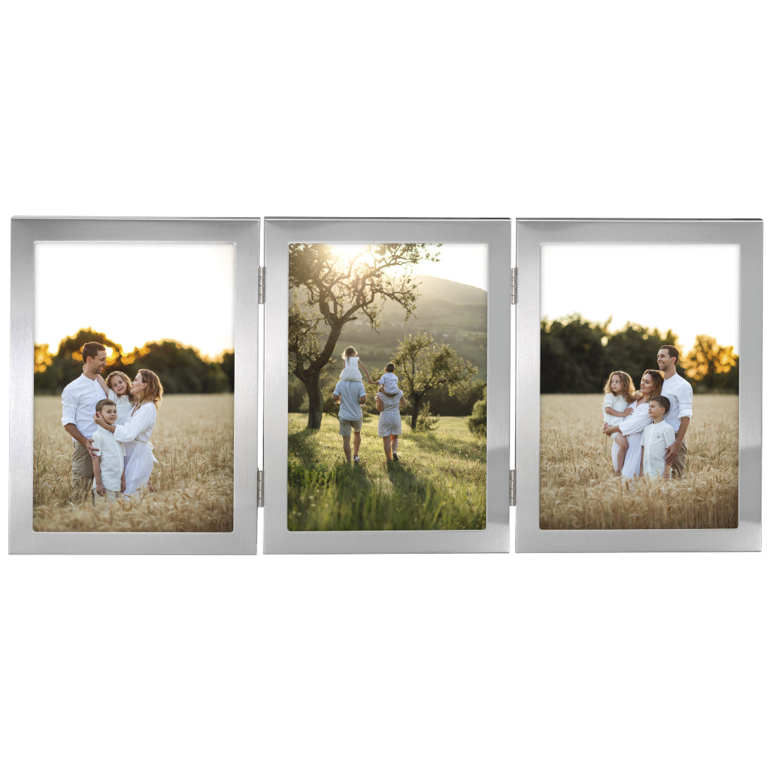 Hama Collagerahmen – für 3 Fotos: 10 × 15 cm – Aluminium, Silber