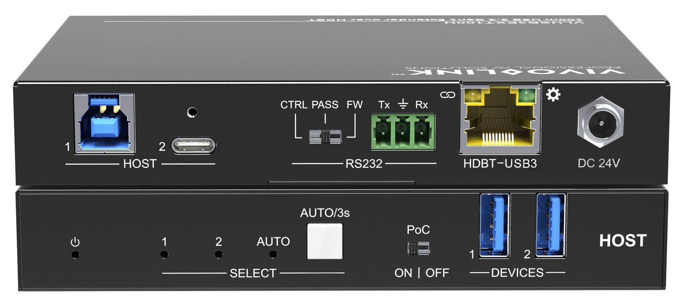 Vivolink USB 3.2 Gen 1 Extender über HDBaseT, bis 100 m