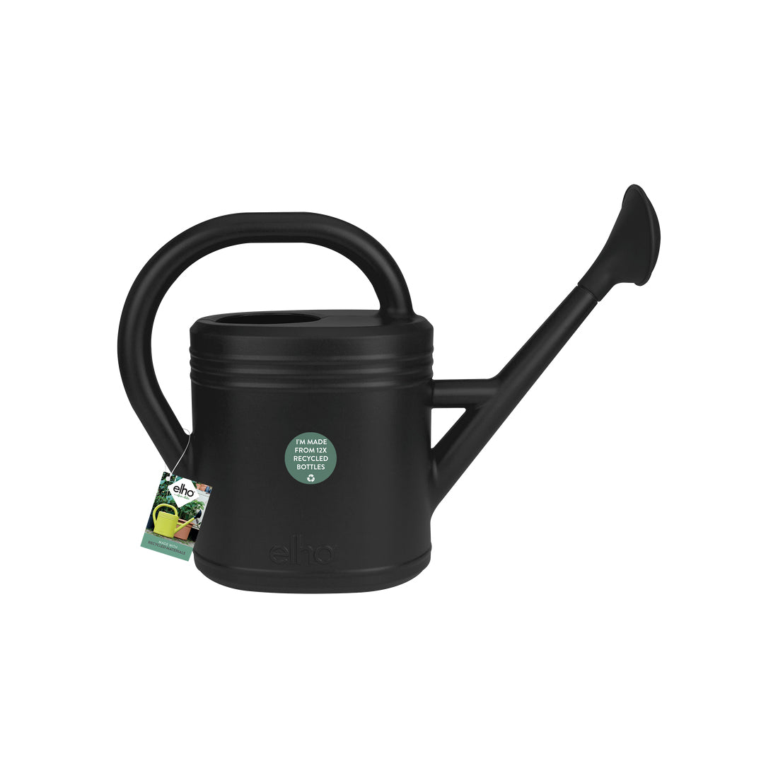 Elho Giesskanne – 10'000 ml – Recycling-Kunststoff, Schwarz