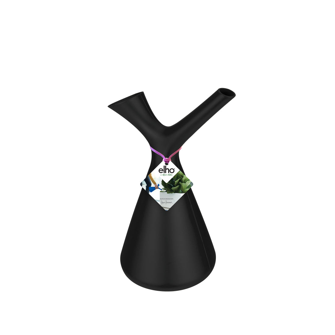 elho Giesskanne – 1700 ml – Recycling-Kunststoff, Schwarz