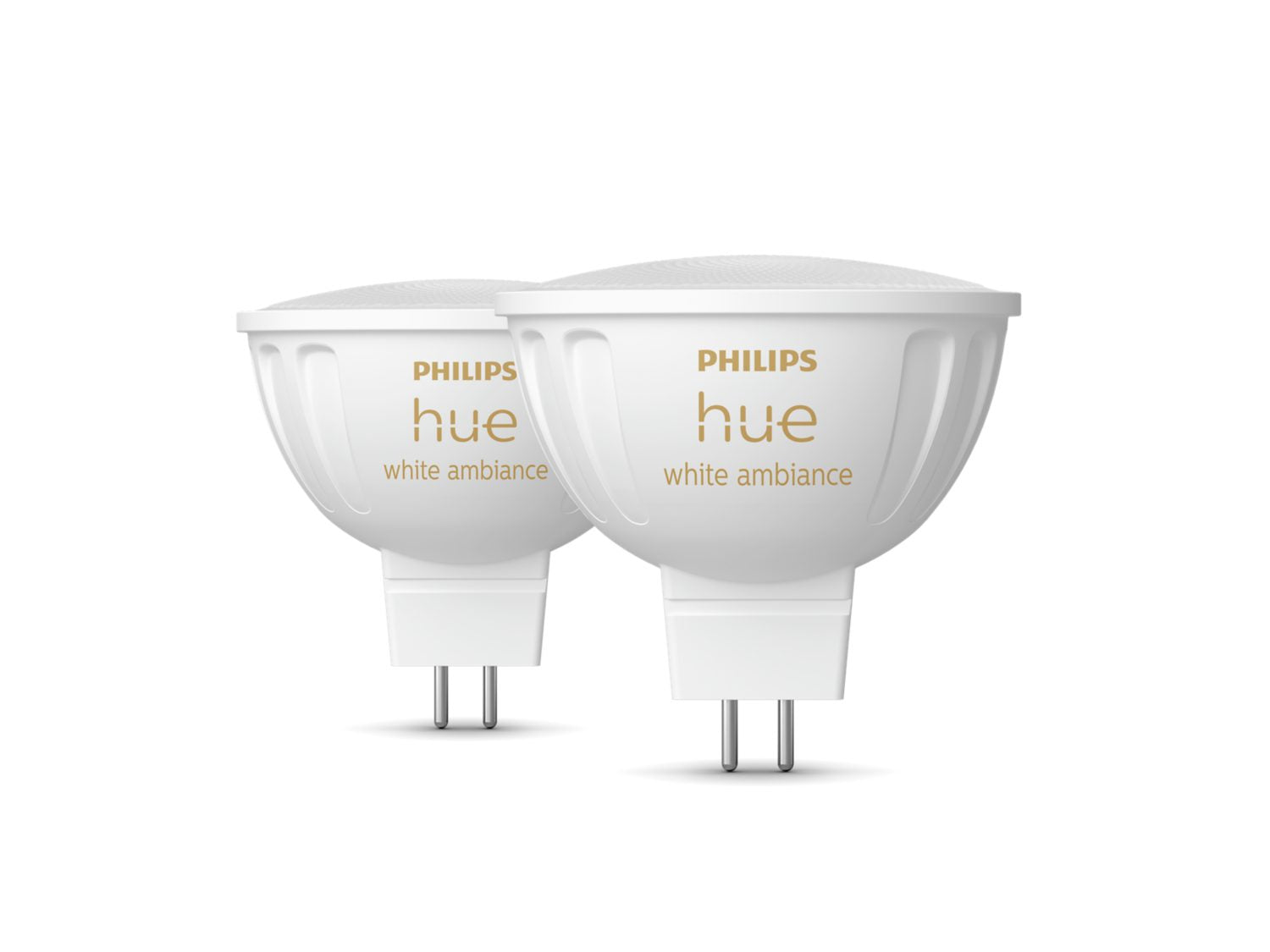 Philips Hue Smart-Leuchtmittel GU5.3 MR16 – 2000–6500 K, 400 lm, 5,1 W, Zigbee – für Philips Hue – 2 Stk.
