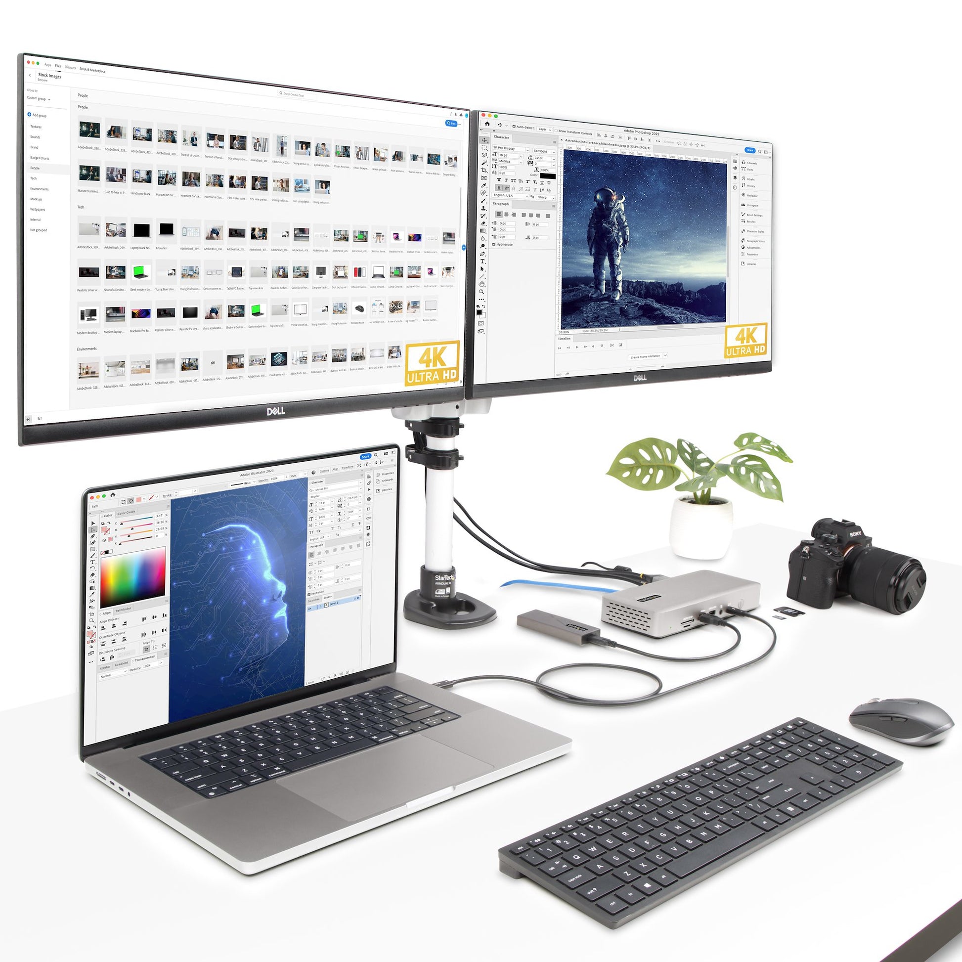 StarTech.com Dockingstation – Thunderbolt 4, 2× DP, 2× HDMI, 98 W PD, 2,5GbE, für Windows/Mac