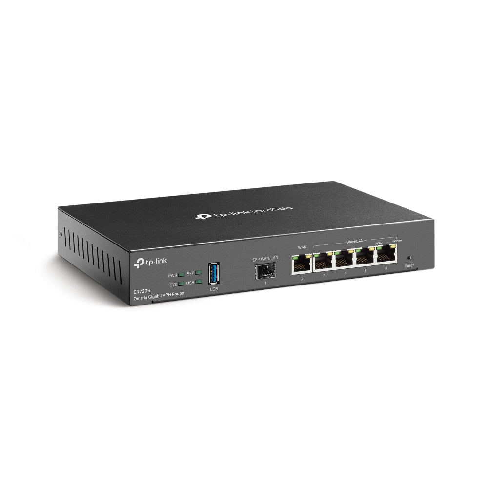 TP-Link Omada ER7206 – VPN-Router – 5×GbE, 1×SFP, bis 4×WAN, 50×VPN