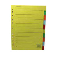 Soennecken Register A4 hoch – blanko 1–10, 10 Taben, Papier (Recycling), grün, 11-fach