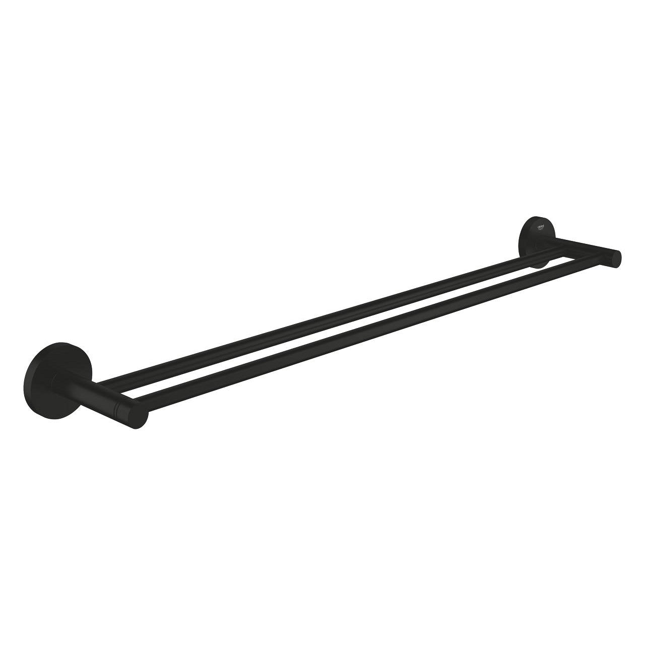 GROHE Handtuchhalter Start – doppelt, 65,4 cm, Metall, zum Schrauben, Schwarz