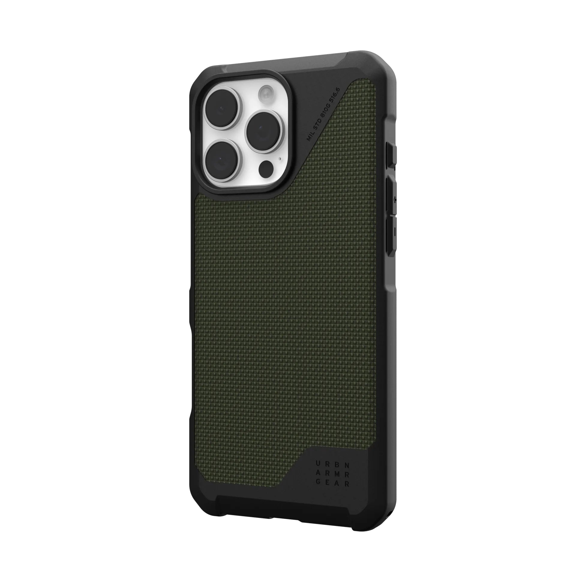Urban Armor Gear UAG Metropolis LT – Rückcover – für Apple iPhone 16 Pro Max, MagSafe, TPU, Olivgrün, bis 5,4 m Sturzsicher