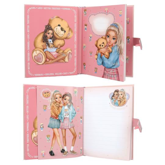 Depesche Top Model Tagebuch – 200 × 145 mm – 80 Seiten – mehrfarbig, Teddy – für Kinder