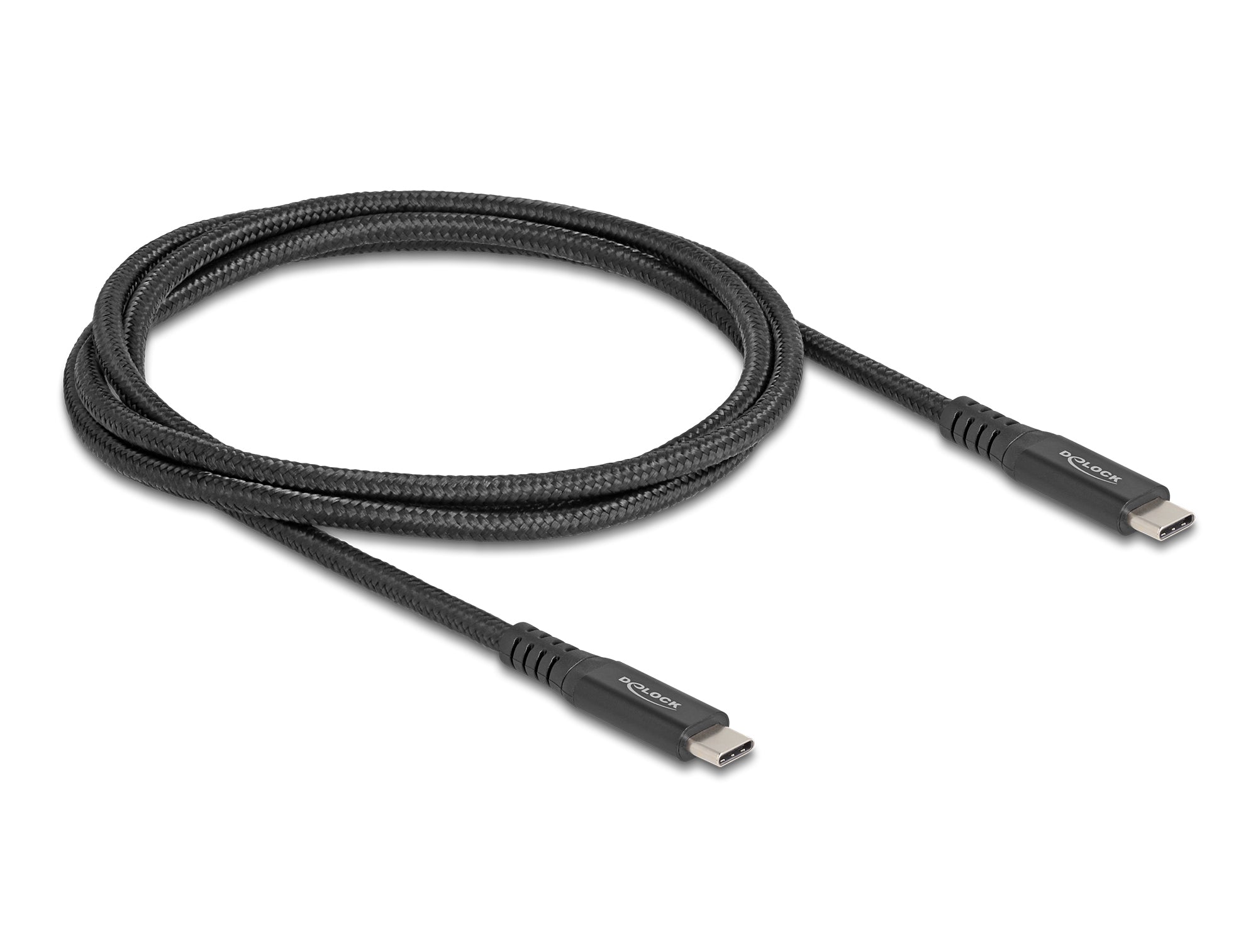 DeLOCK USB-C auf USB-C Kabel – USB 3.2 Gen 2x2 (20 Gbit/s) – 1 m – PD 100 W – Geflochten