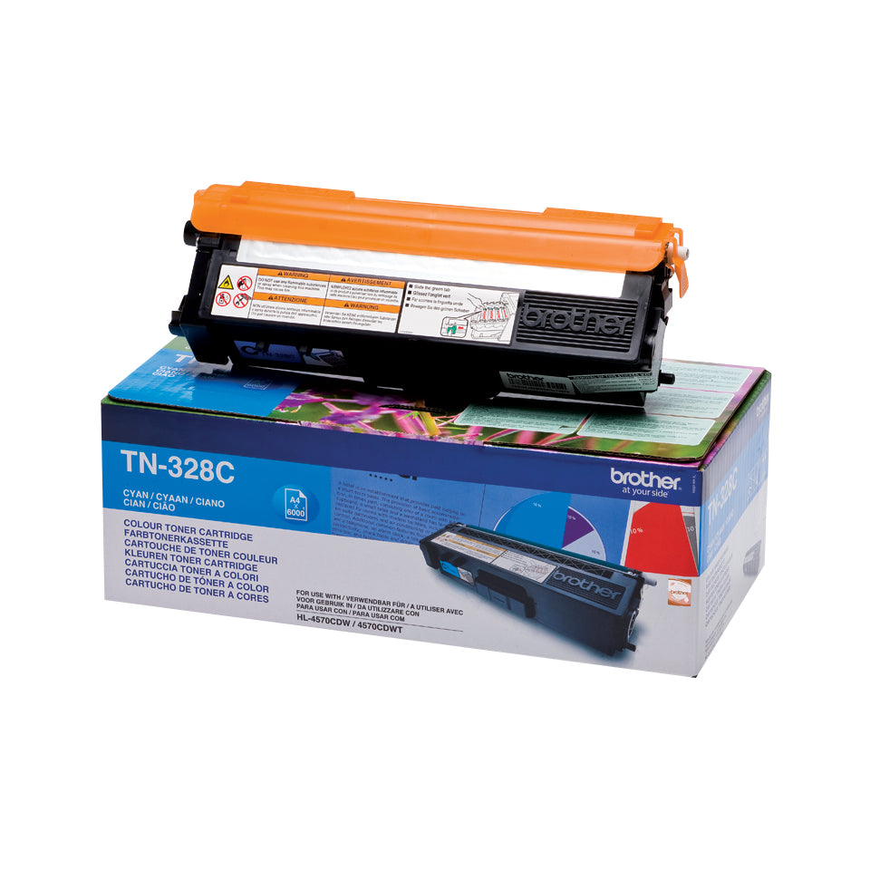 Brother Toner TN-328C – Cyan, 6000 Seiten – für HL-4570CDW/HL-4570CDWT