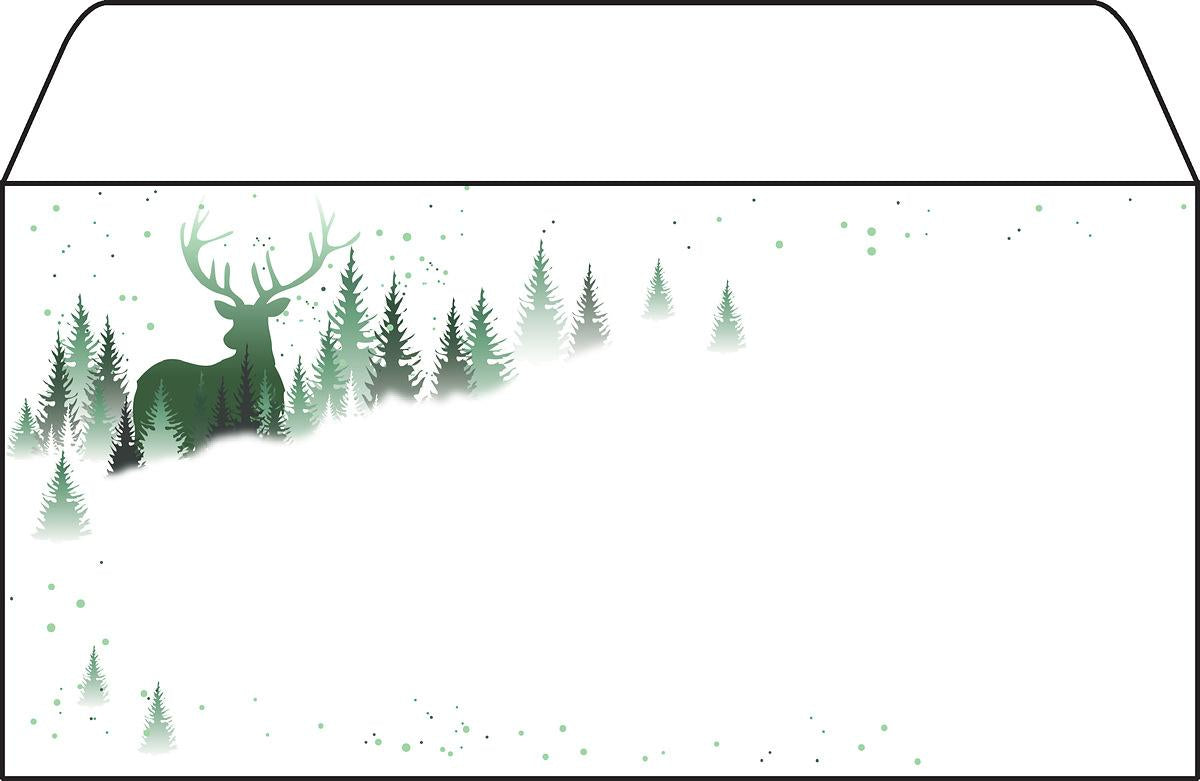 Sigel Weihnachts-Couvert C5/6 Christmas Forest, mehrfarbig, 90 g/m²