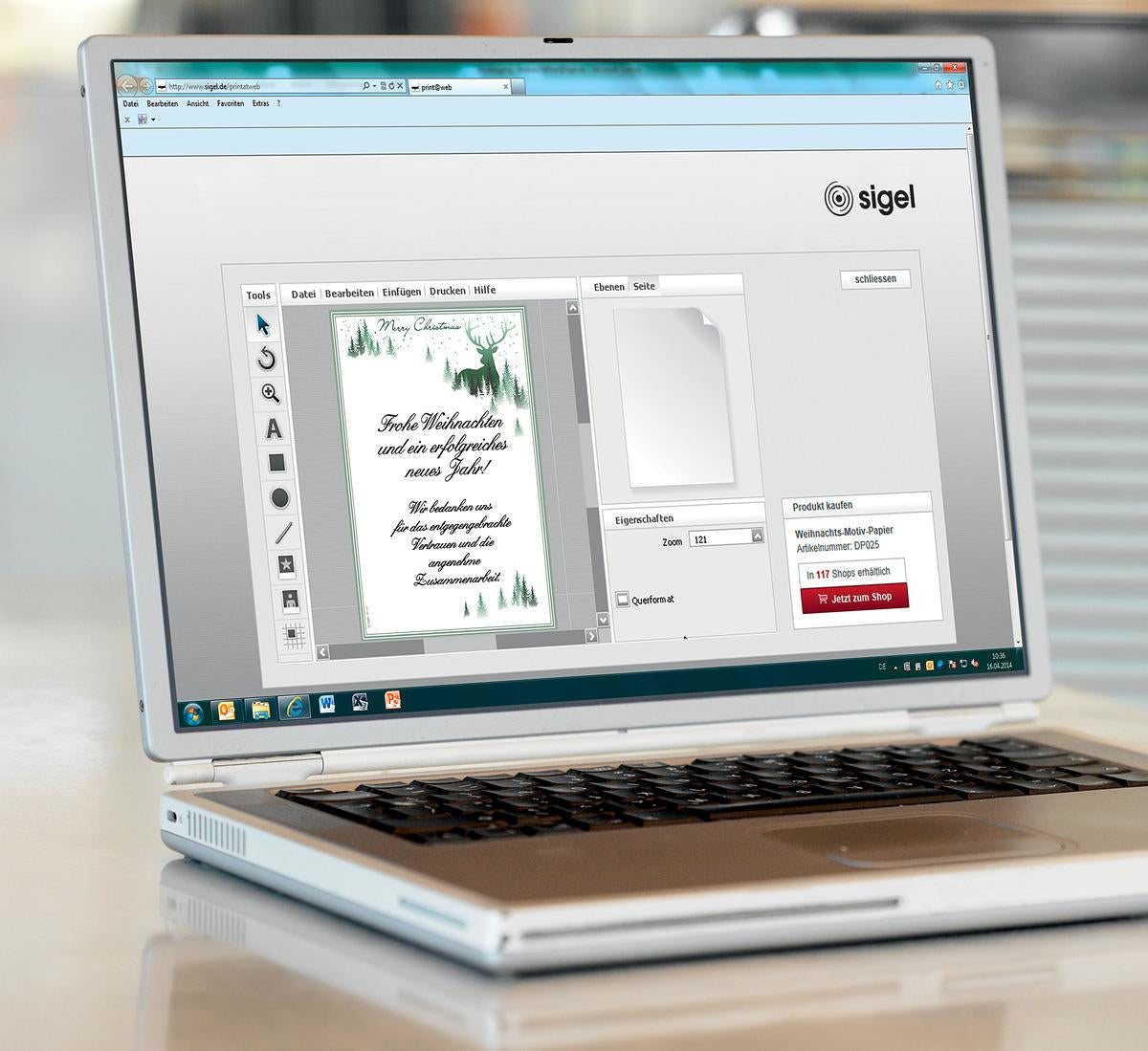 Sigel Motivpapier – A4, 90 g/m², Motiv: Weihnachtswald – für Inkjet/Laser/Kopierer – FSC – 25 Blatt
