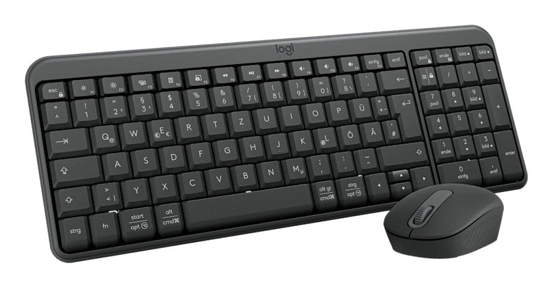 Logitech MK250 Compact – Tastatur-Maus-Set – Bluetooth & 2,4 GHz – QWERTZ (DE) – Graphit