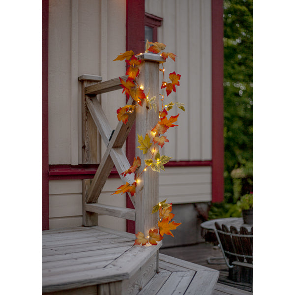 Star Trading Lichterkette Autumn – Starterset, 1,8 m, Warmweiss, Orange, Batteriebetrieb, 3× AA, 30 LEDs