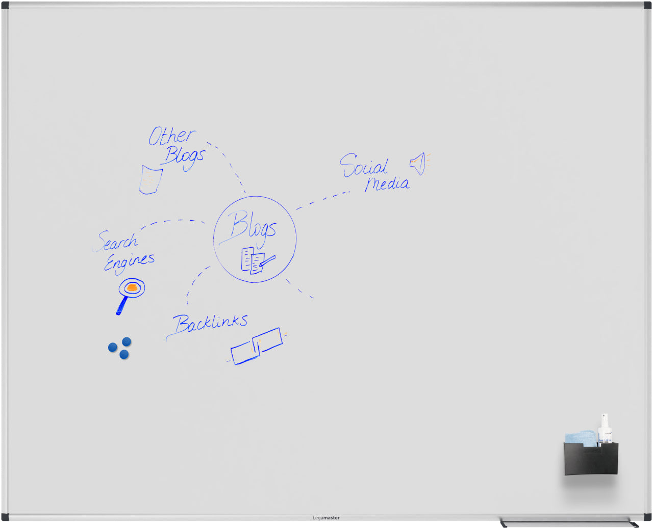 Legamaster UNITE PLUS Whiteboard – Emaille, magnetisch – 150 × 120 cm