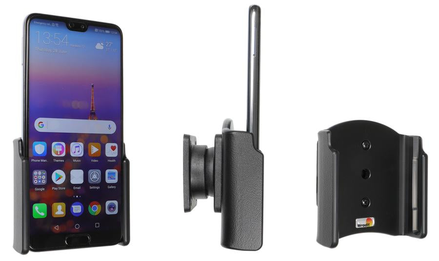 Brodit Auto-Halterung, Schraubbefestigung, 360° drehbar, neigbar – für Huawei P20 – Schwarz, ABS/Acetal