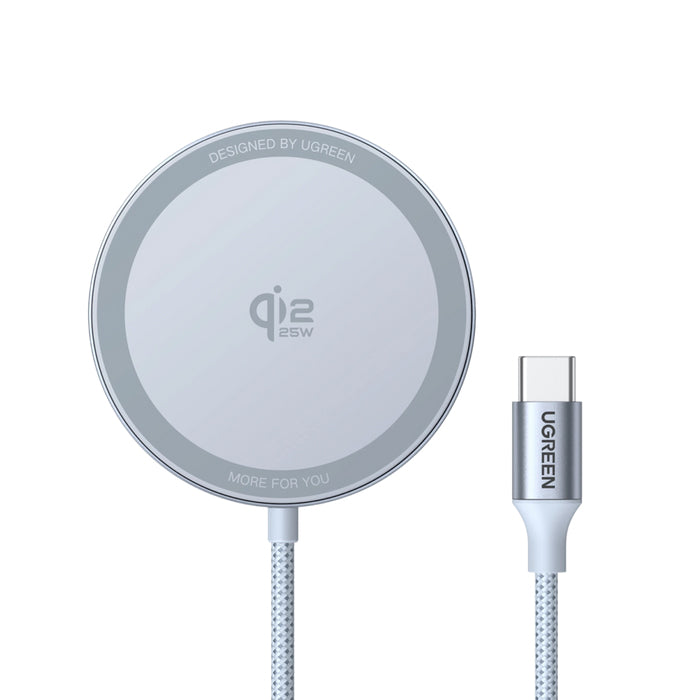 Ugreen MagFlow 55959 Auto-Ladegerät 25 W – magnetisches Qi 2.2 (MPP), 1,5 m Kabel – für Smartphones – Grau