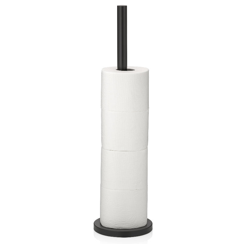 Kela Toilettenpapierständer – Metall, schwarz, für 5 Rollen, 15 × 15 × 57 cm