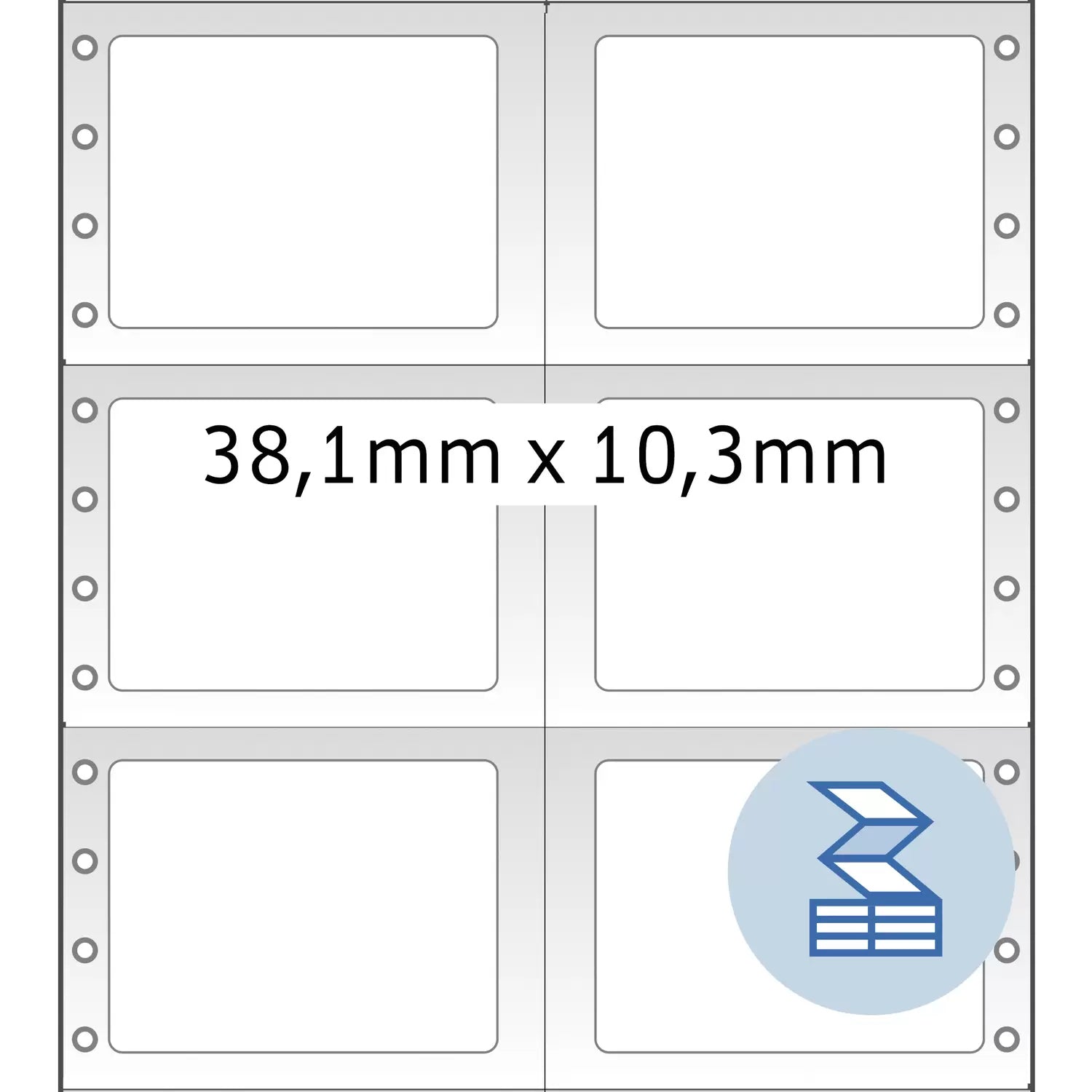 HERMA Druckeretiketten, 38 mm × 10 mm, weiss, Papier, permanent, 24000 Etiketten