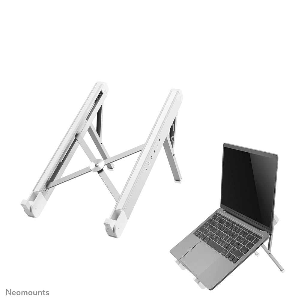 Neomounts Laptop-Ständer – für iPad Pro 12,9" (4. Gen.) – bis 17" – Höhenverstellbar, Traglast 5 kg – Silber