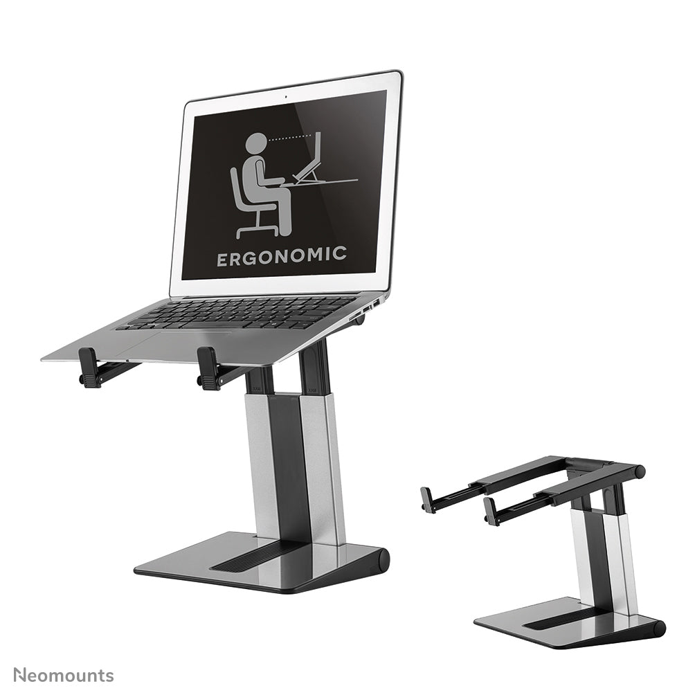 Neomounts Laptop-Ständer – bis 17", höhenverstellbar, faltbar – Silber