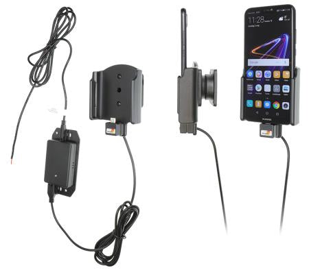 Brodit Kfz-Ladehalterung – Lüftungsschlitz, Zigarettenanzünder – für Huawei P20 Lite – Schwarz