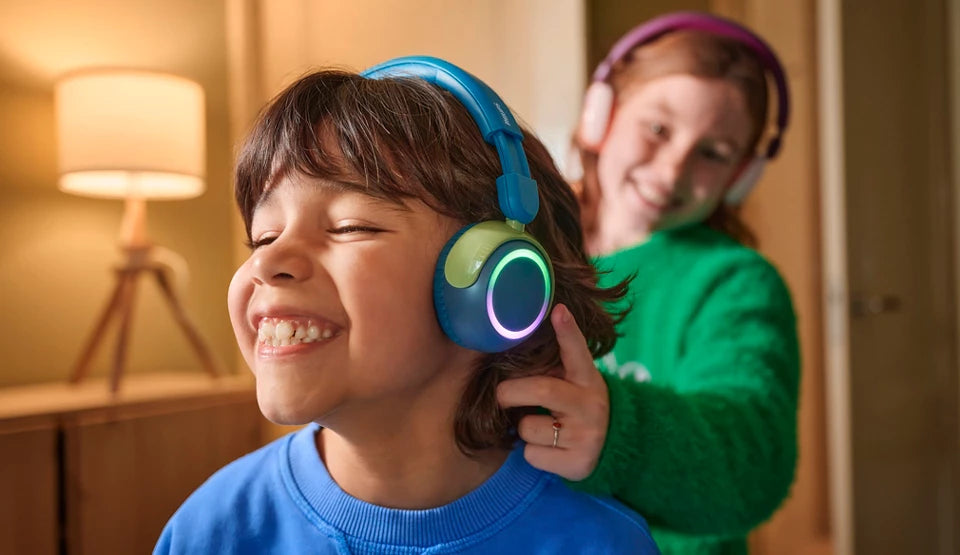 Philips TAK4200CT/00 – Duo Headset On-Ear – Bluetooth, 85 dB Begrenzung – Blaugrün, bis 19 h