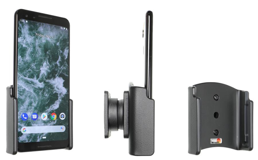 Brodit Auto-Halterung, Schraubbefestigung, 360° drehbar, neigbar – für Google Pixel 3 – Schwarz, ABS/Acetal