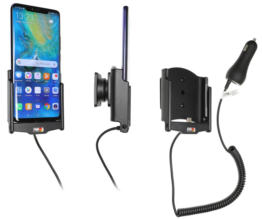 Brodit Aktive Halterung mit Zigarettenanzünder – Auto-Ladegerät – Lüftungsschlitz – für Huawei Mate 20 Pro